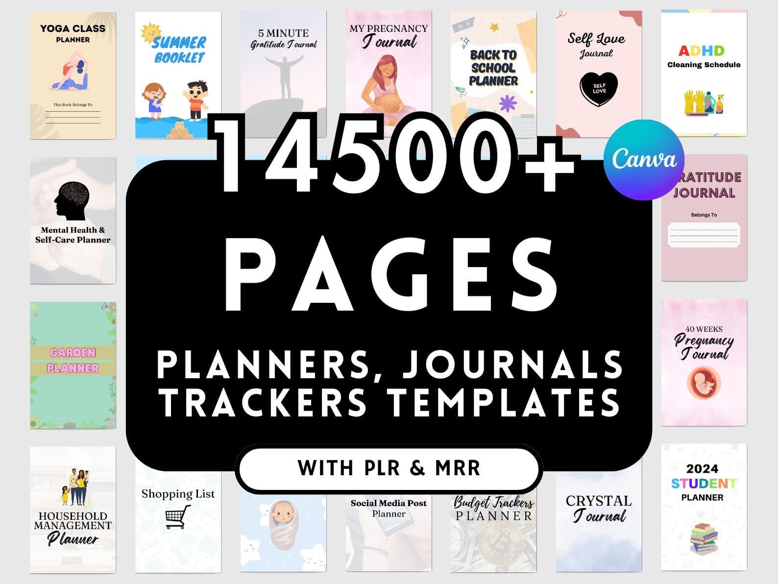 14500 Pages Plr Canva Template Bundle Plr Creative